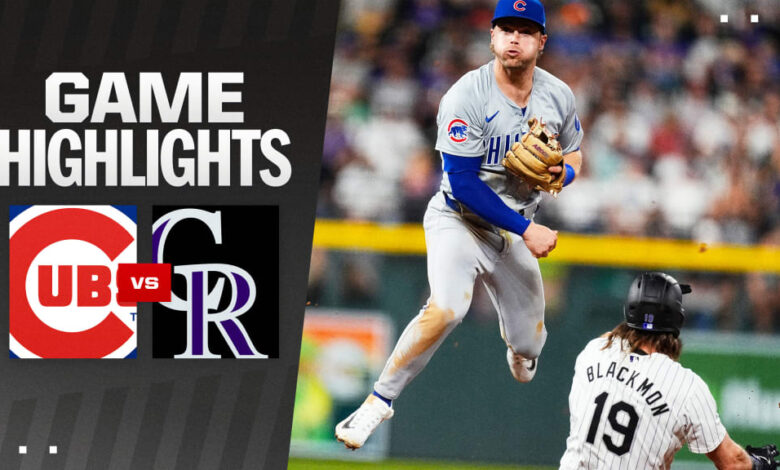 Colorado rockies vs chicago cubs match player stats